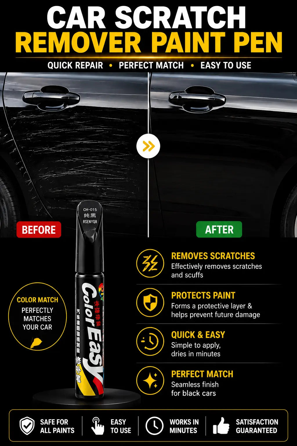 Professional Car Scratch Remover Paint Pen — گھر بیٹھے خراش ختم کریں